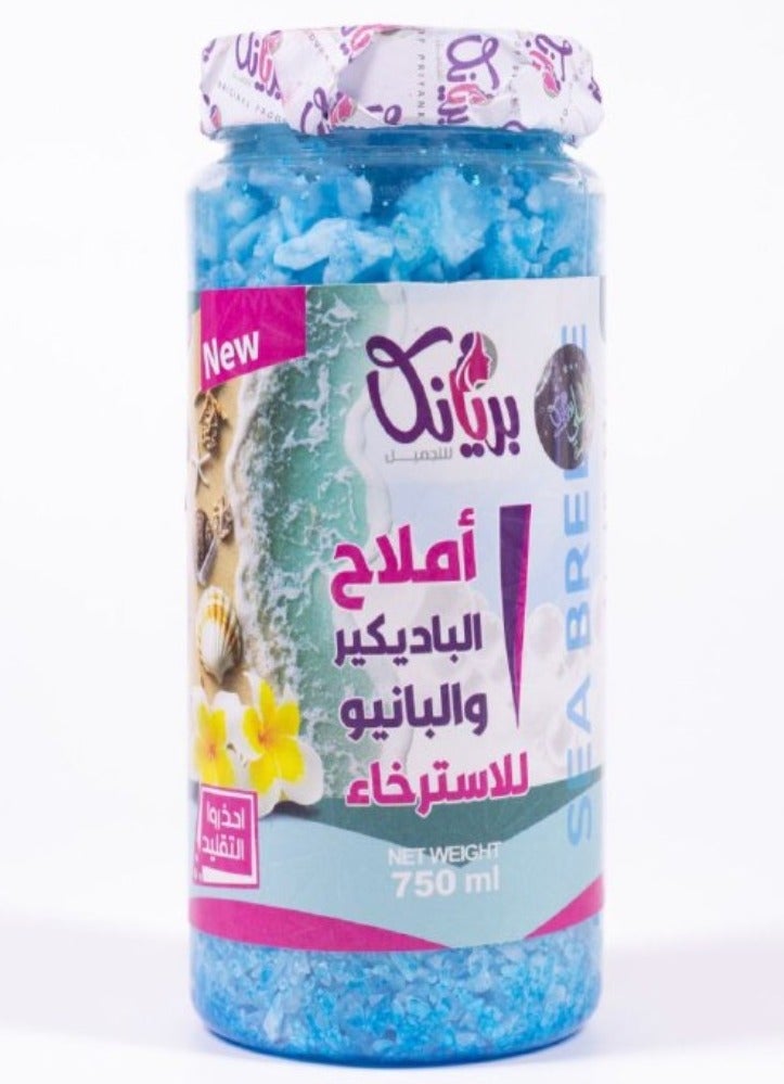 Relaxing pedicure and bath salts with a sea Freeze scent, 750ml